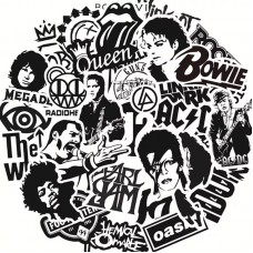 Set 50 Stickers Rock Artistas Música Ac Dc Pegatinas Queen